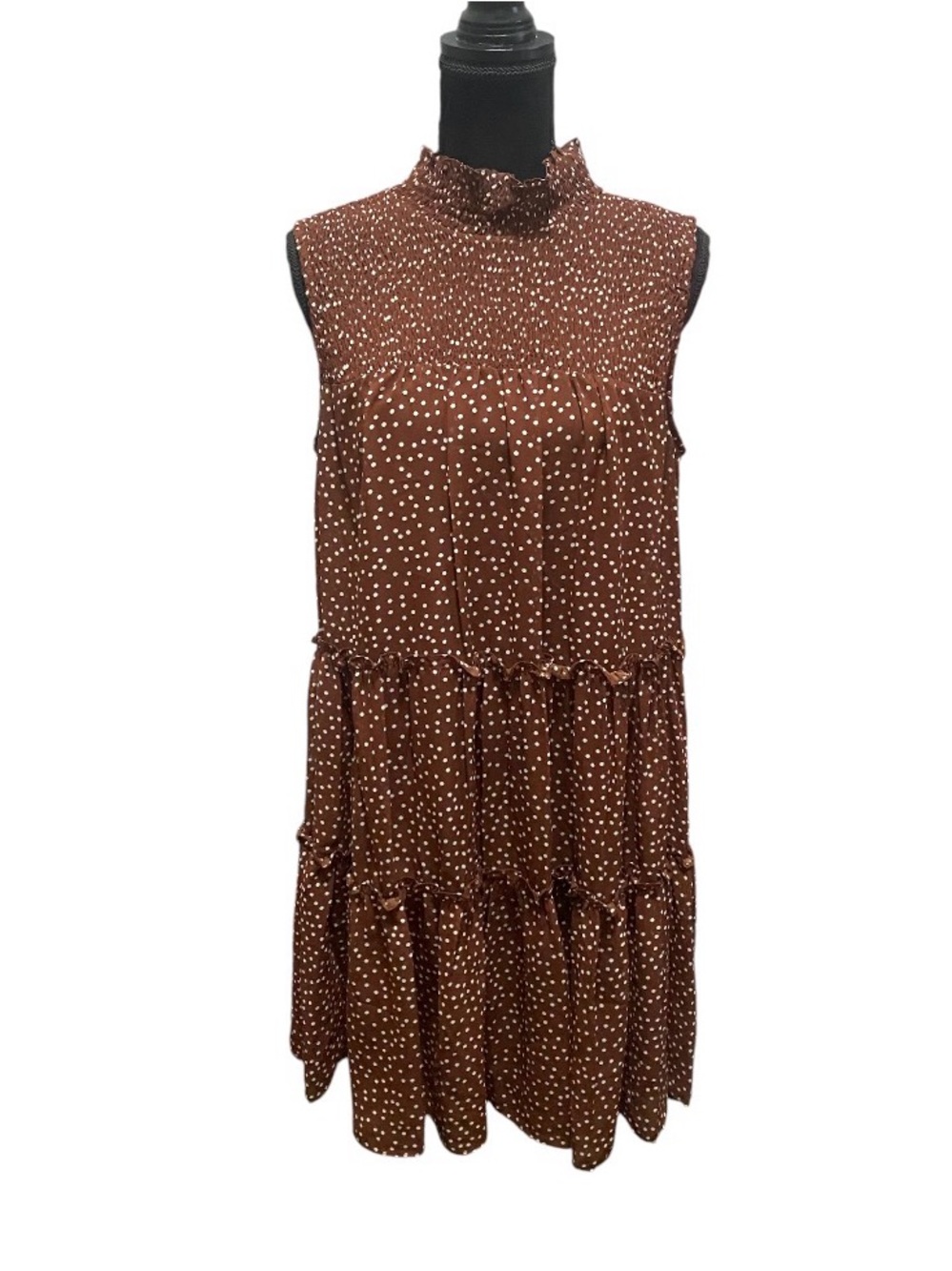Just Taylor Polka Dot Tiered Dress